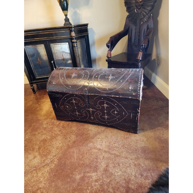 Antique Domed Trunk For Sale - Image 9 of 9
