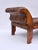 Vintage Leather Roll Arm Bench, Carved Oak Frame, Mission Style, Usa For Sale - Image 12 of 12