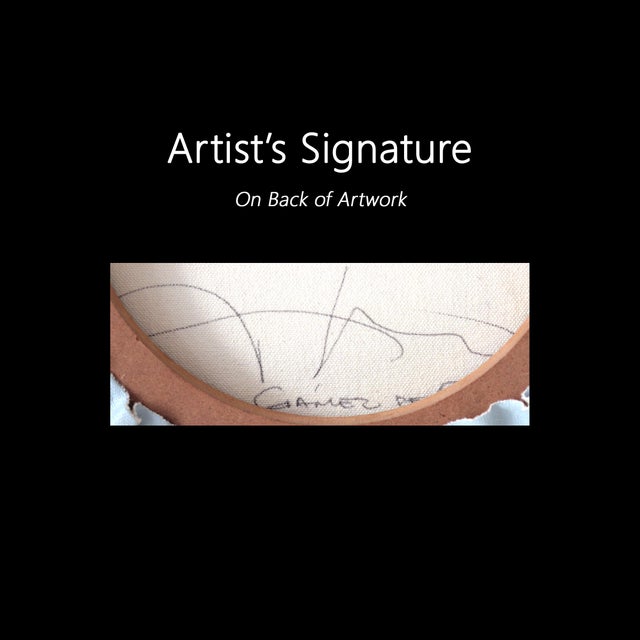 The House at the End of the Road - Blue Floral Art on Canvas Original Artwork by Carlos Gamez De Francisco For Sale - Image 9 of 9