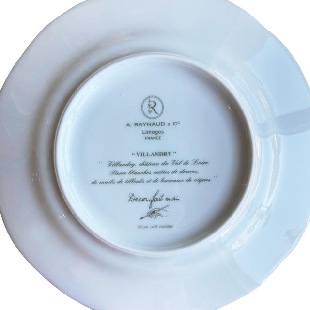 1990s Set of 10 Villandry Basketweave Dinner and Salad Plates by Raynaud, 1990s For Sale - Image 5 of 6