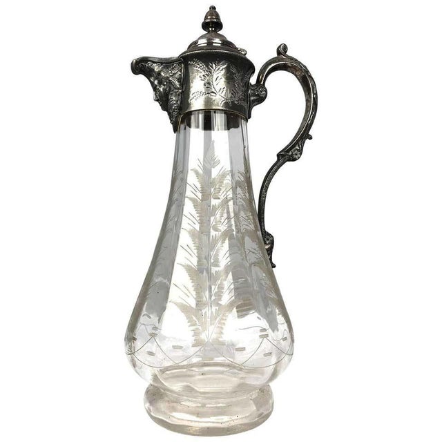 Art Nouveau Silver-Plated Claret Jug, 1900s For Sale - Image 14 of 14