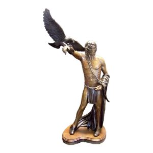 Vintage Shan Gray Figurative Numbered Bronze Sculpture "The American"