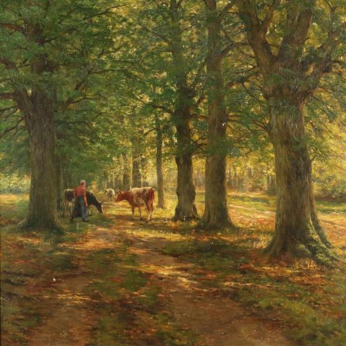 Henri Houben, Landscape, 1950, Oil on Canvas For Sale - Image 3 of 13