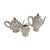 1930s Antique Art Deco Sterling Silver L. Maciel Mexican 3 Piece Tea Coffee Set 1935 For Sale - Image 5 of 17