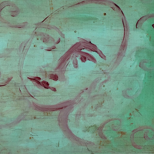 Mid 20th Century Signed Vintage Painting of Woman Face on Wood, Dreamy For Sale In New York - Image 6 of 7