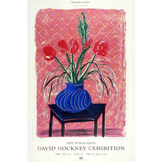 David Hockney Amaryllis in Vase Original 1985 Exhibition Poster by Tyler Graphics For Sale