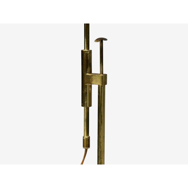 1960s Falkenbergs Belysning, Adjustable Floor Lamp, Brass, Bamboo, Sweden For Sale - Image 11 of 16