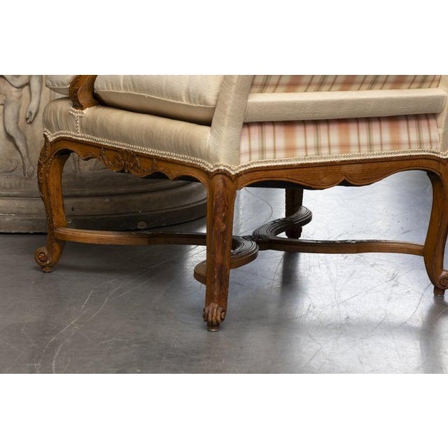 Early 20th Century One of an Identical Pair of French Louis XV Style Walnut Armchairs For Sale - Image 9 of 10
