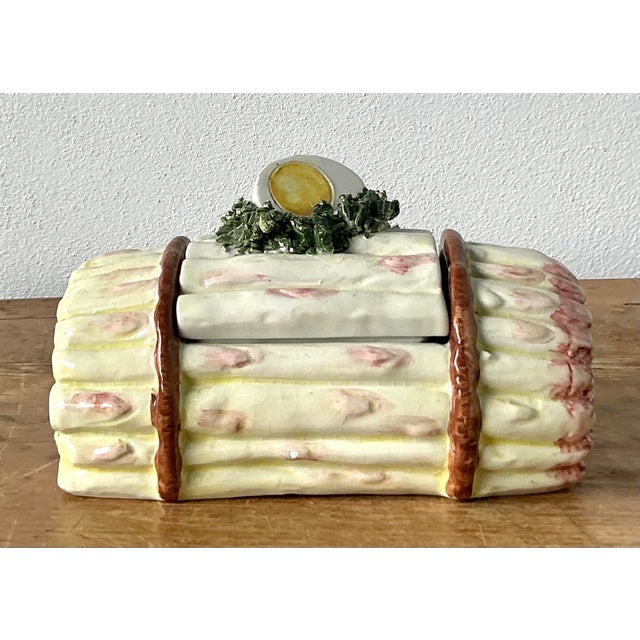 Vintage Regency Italian Lidded Asparagus Bowl For Sale - Image 9 of 12