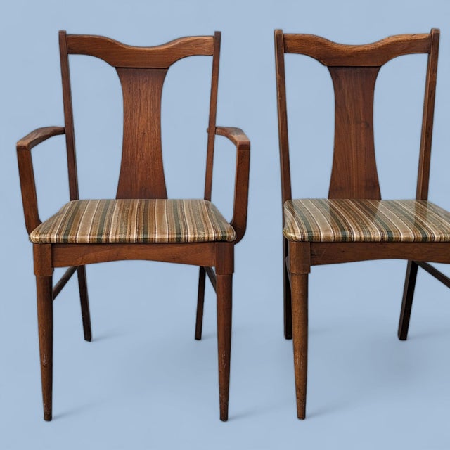 Garrison Furniture Walnut Dining Chairs, Set of Six, Mid-Century For Sale In Los Angeles - Image 6 of 14