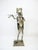 Whimsical welded frog sculpture by noted folk artist James Sauer. Made of steel and brass, this piece is completely eye-...