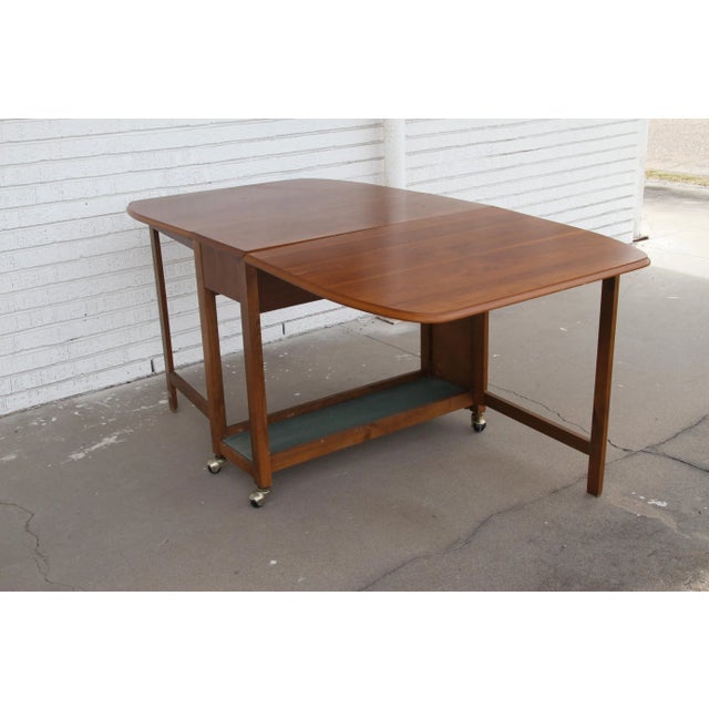 Mid 20th Century Mid Century Danish Dropleaf Storage Table And Chairs For Sale - Image 4 of 6