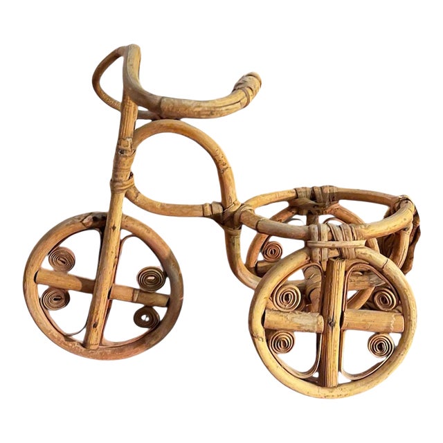 Circa 1970s Bent Wood Bicycle Plant or Pot Holder Decoration For Sale