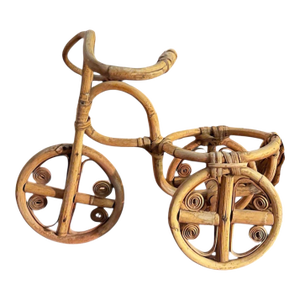Circa 1970s Bent Wood Bicycle Plant or Pot Holder Decoration