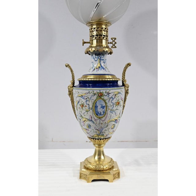 Napoleon III Earthenware Lamp in Earthenware For Sale - Image 16 of 18
