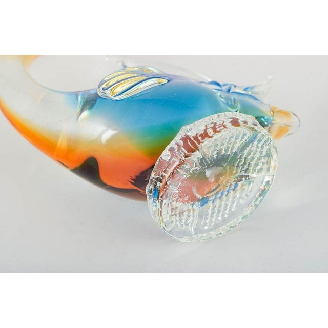 Art Glass Sculpture in the Form of Leaping Fish, Italy, 1960s For Sale - Image 4 of 5