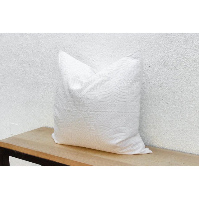 Textile Star Bloom Large Applique Pillow Cover For Sale - Image 7 of 9