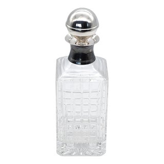 Crystal Whisky Decanter by Masini Florence, 1980s For Sale