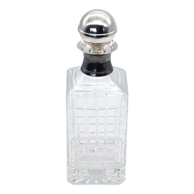 Crystal Whisky Decanter by Masini Florence, 1980s For Sale