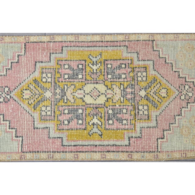Faded Vintage Oushak Rug For Sale - Image 4 of 6