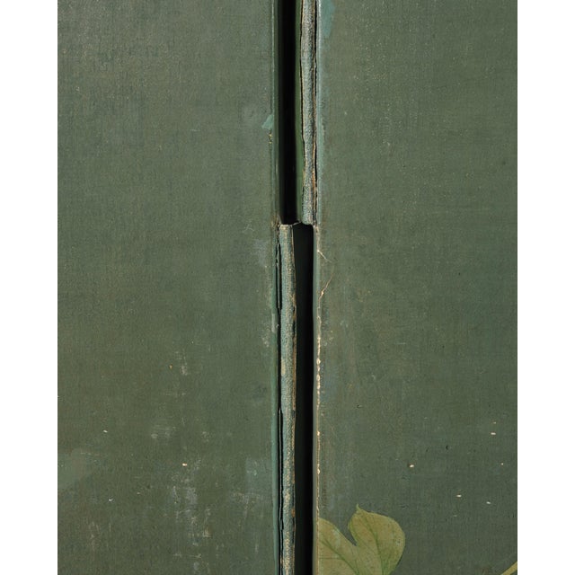 English Chinoiserie Decorated Flora and Fauna Folding Screen For Sale - Image 18 of 18