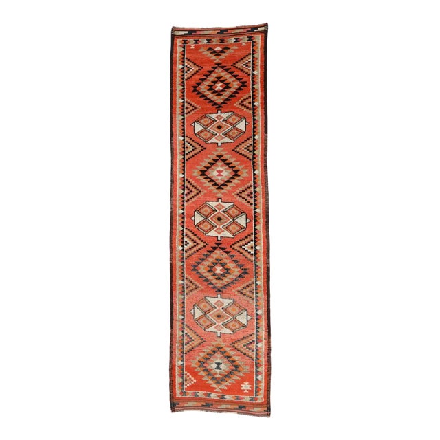 Mid 20th Century Vintage Herki Runner For Sale