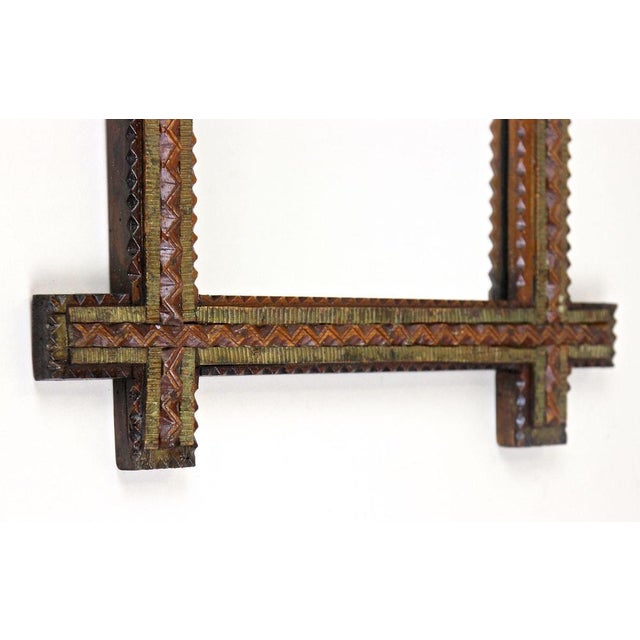 Glass Tramp Art Wall Mirror, Austria, 1870s For Sale - Image 7 of 18