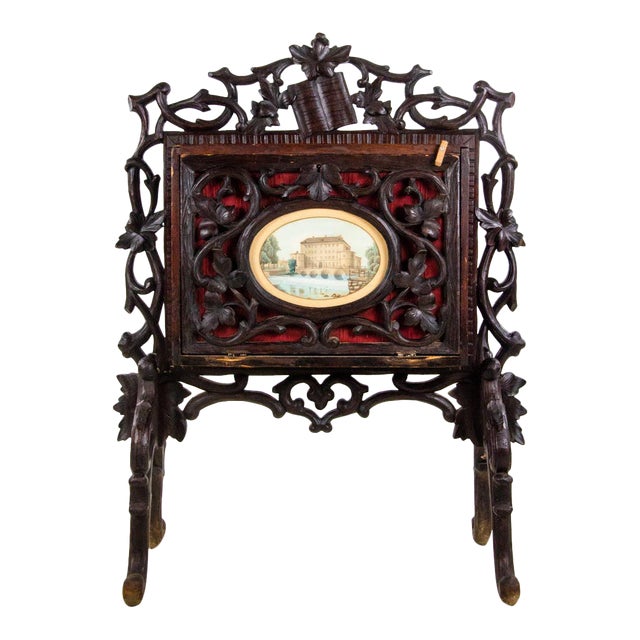 Antique Swiss Black Forest Carved Canterbury Chairish