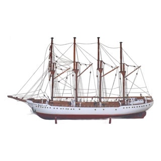 Sailing Training Ship Elli in the Display Case with Glass, Denmark, 1958 For Sale