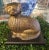 Vintage Brass Staffordshire Dog Statue Room Decor For Sale In West Palm - Image 6 of 10
