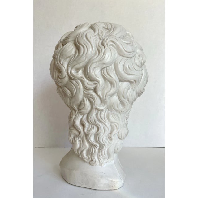 Alabaster Vintage Faux-Stone Portrait Bust of Michelangelo's David For Sale - Image 8 of 12