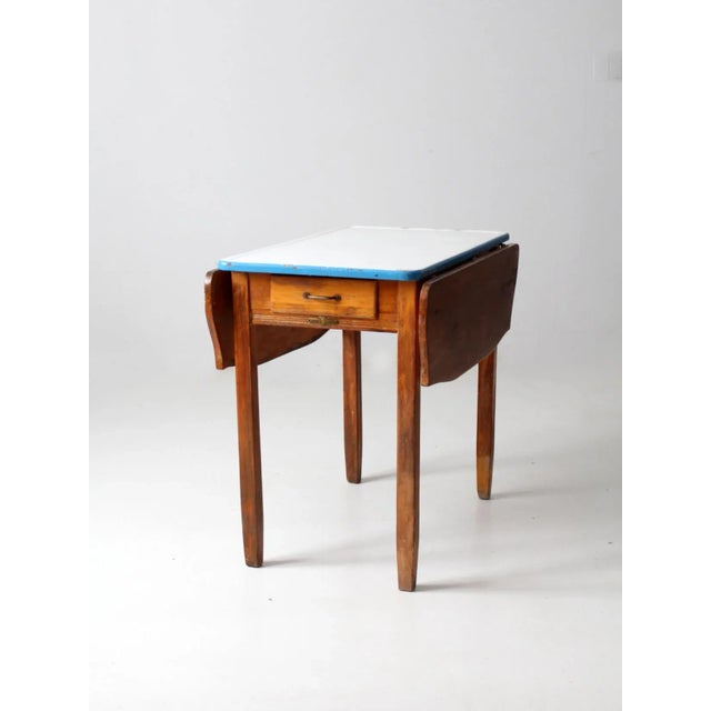 Antique Enamel Top Kitchenette Table For Sale - Image 13 of 13