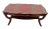 1950s Vintage Art Deco Style Coffee Table Bottom Shelf Embossed Leather Inlays Mahogany For Sale - Image 5 of 13