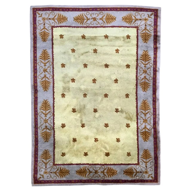 Ancient French Savonnerie Rug, 1890s For Sale