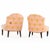 Blush Pair of French Napoleon III Slipper Chairs, C. 1860. For Sale - Image 8 of 9