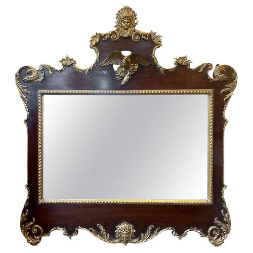 Large Antique English Regency Elaborately Carved Giltwood Mirror, 1820 For Sale - Image 13 of 13