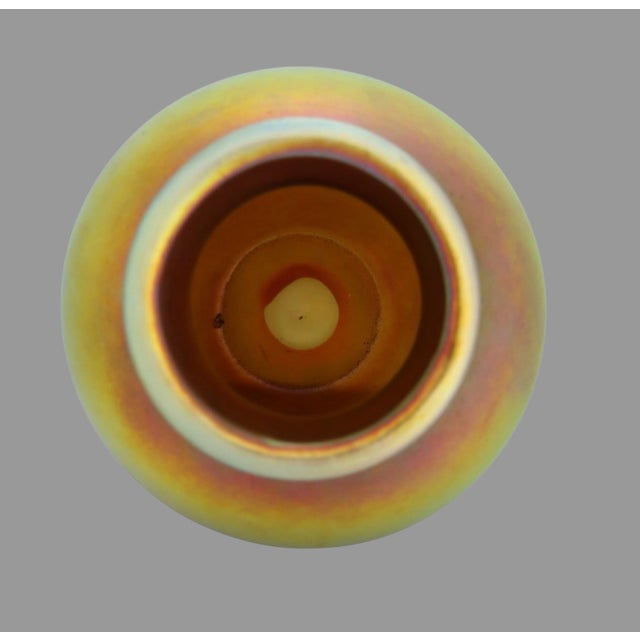 Antique Steuben Attr. Aurene Art Glass Vase Iridescent 12.5” Carder Era For Sale - Image 11 of 12