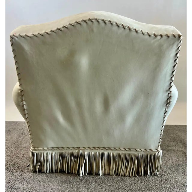 Vintage Ralph Lauren Leather Club Chair, Hand-Painted Arrowhead & Fringe, 1980's For Sale - Image 18 of 18