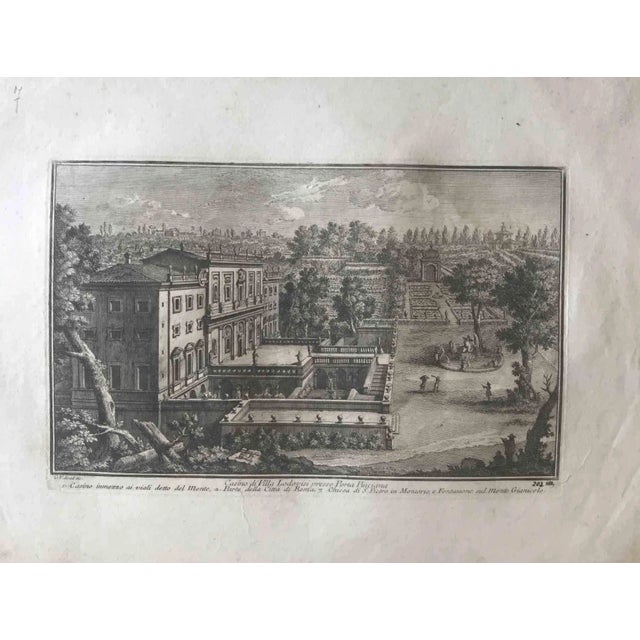 Giuseppe Vasi, Casino di Villa Ludovisi, Etching, 18th Century For Sale