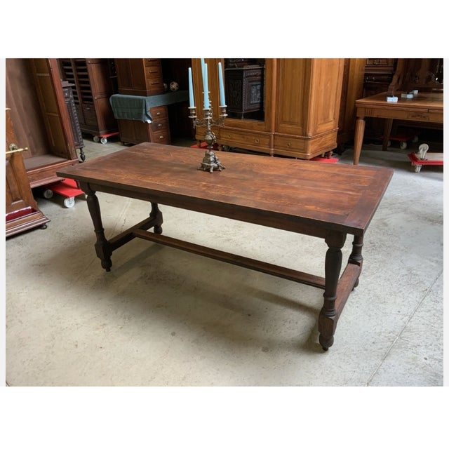 Wood Vintage Monastery Table in Wood, 1930 For Sale - Image 7 of 11