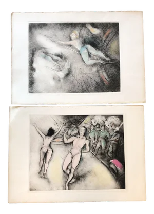 Gallery Wall Collection 2 Original 1940’s Marcel Vertes Colored Circus Lithographs