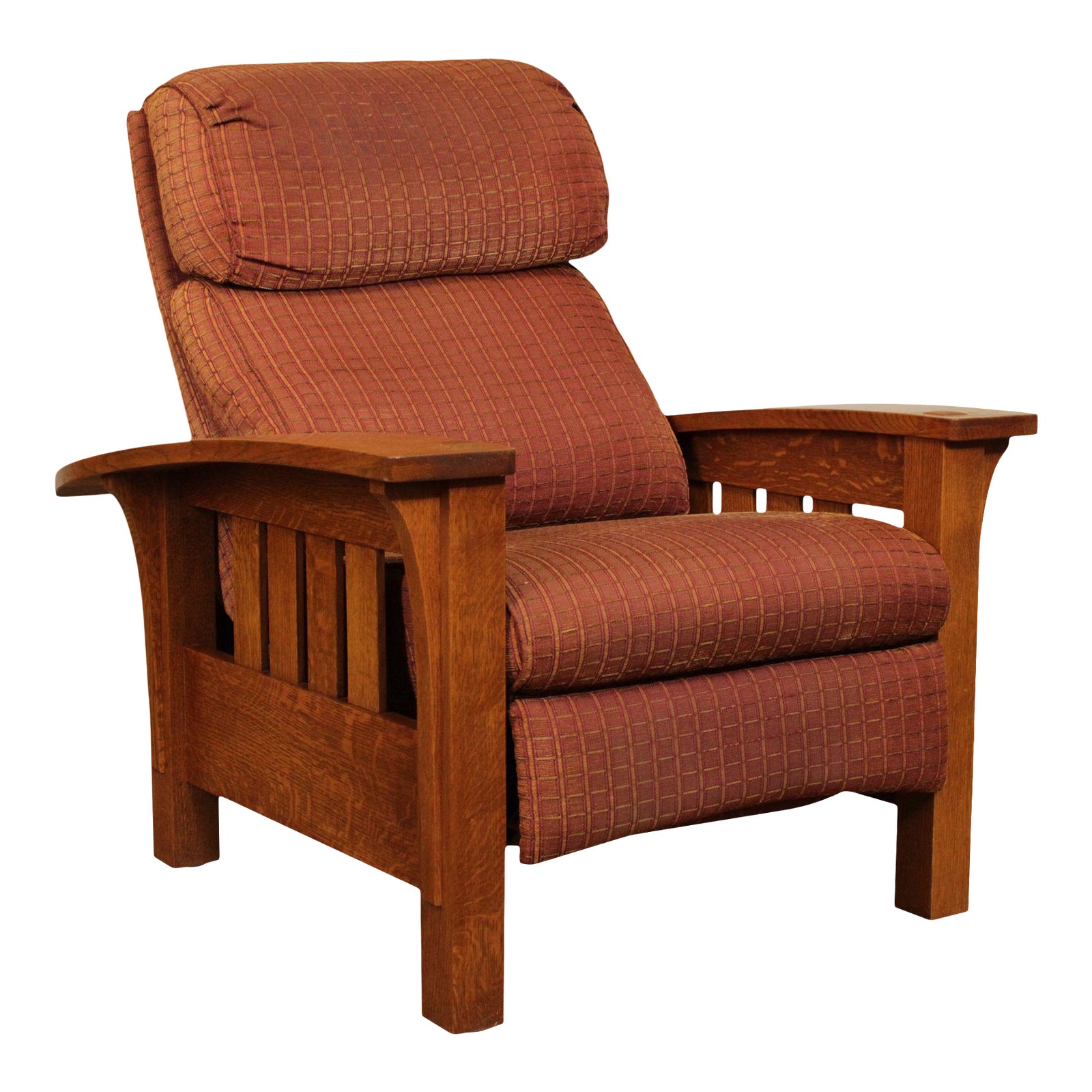 Stickley Mission Collection Oak Bow Arm Morris Recliner Chairish