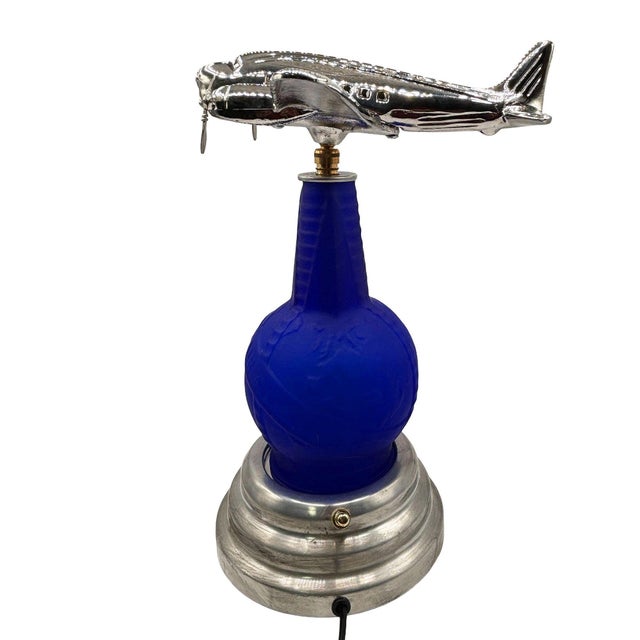 1939 New York World's Fair Dc-3 Deco Airplane Lamp W/ Propellers by Rick Ramírez For Sale - Image 4 of 10