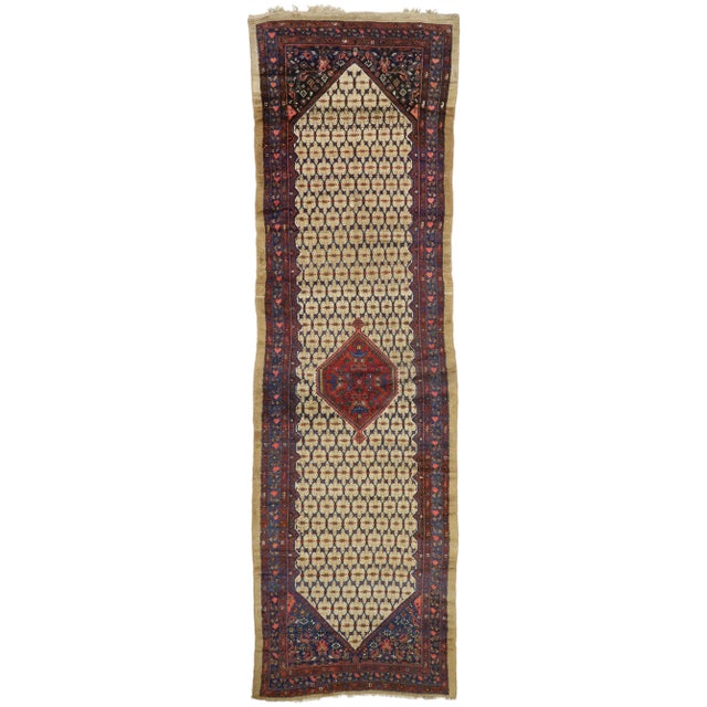 1880's Antique Persian Malayer Rug, 05'10 X 20'05 For Sale - Image 9 of 9