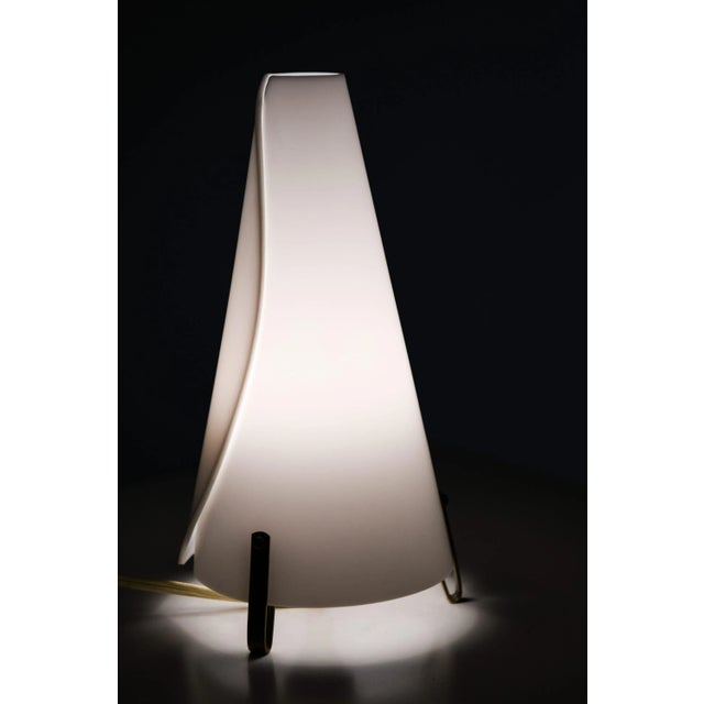 1950s Table Lamp in Plastic and Brass attributed to Hans Bergström, 1950s For Sale - Image 5 of 7