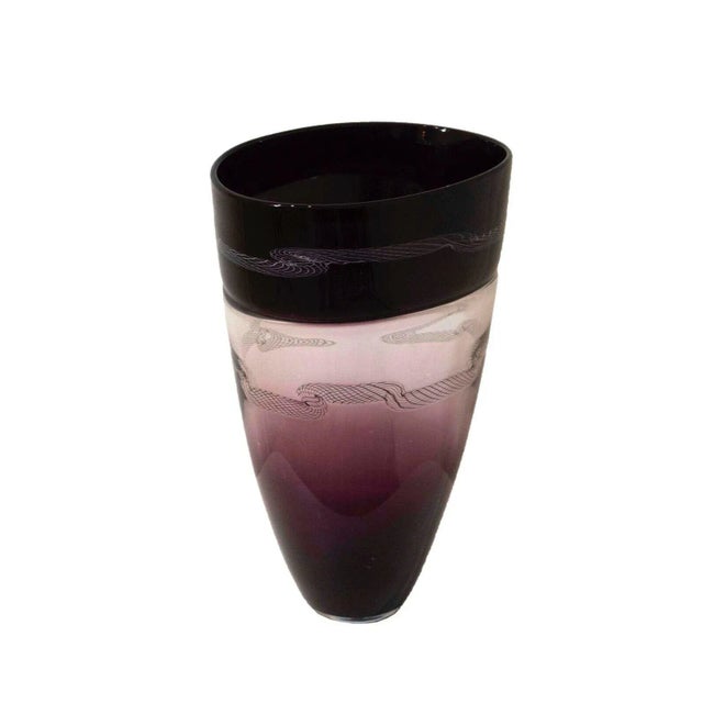 Mid-Century Modern Murano Seguso Glass Vase Sculpture signed Giampolo 1999 For Sale - Image 3 of 10