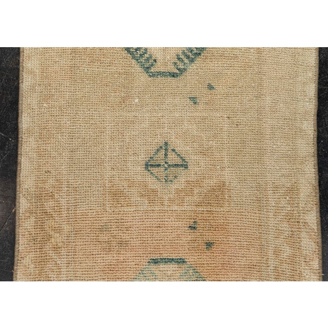 Turkish Mini Rug Oriental Hand Knotted Vintage Rug 1'6" x 3'4" #21095 For Sale - Image 4 of 8