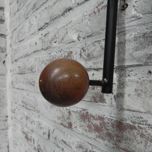 Vintage Wall Coat Rack with Beech Balls, 1950s For Sale - Image 10 of 15