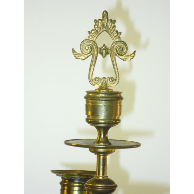 Antique Bronze Candelabras Neoclassical French Urn Grand Tour, Greek Kye 5-Light Candlesticks For Sale - Image 4 of 18