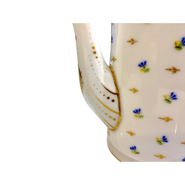 A stunning antique French teapot, likely late 18th century, possibly Dihl Et Guérhard. Decorated with the traditional...